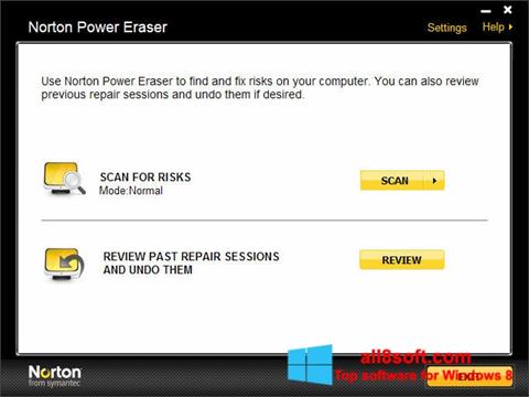 Скріншот Norton Power Eraser для Windows 8