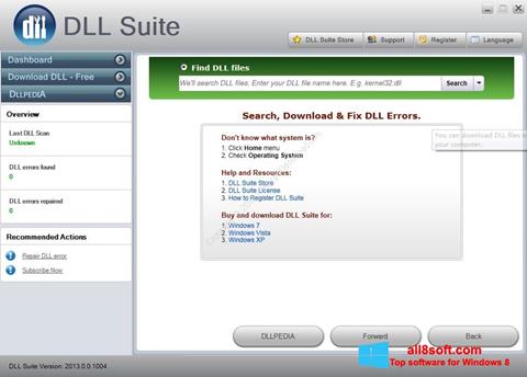 Скріншот DLL Suite для Windows 8