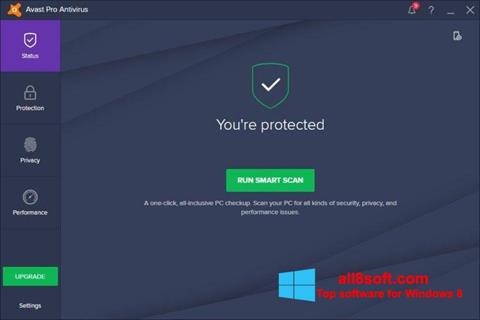 Скріншот Avast! Pro Antivirus для Windows 8