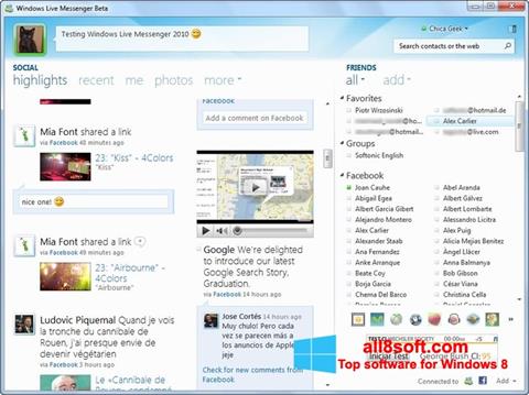 Скріншот Windows Live Messenger для Windows 8