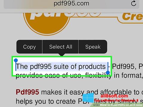 Скріншот Pdf995 для Windows 8