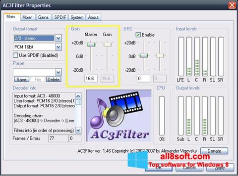 Скріншот AC3Filter для Windows 8