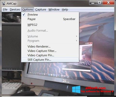 Скріншот AMCap для Windows 8