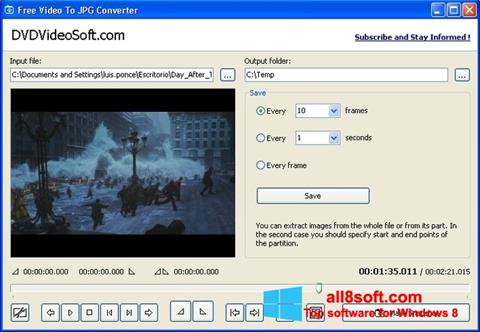 Скріншот Free Video to JPG Converter для Windows 8