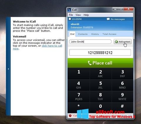 Скріншот iCall для Windows 8