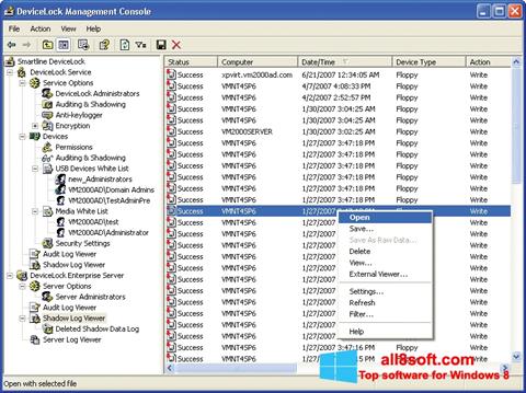 Скріншот DeviceLock для Windows 8