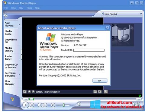 Скріншот Windows Media Player для Windows 8