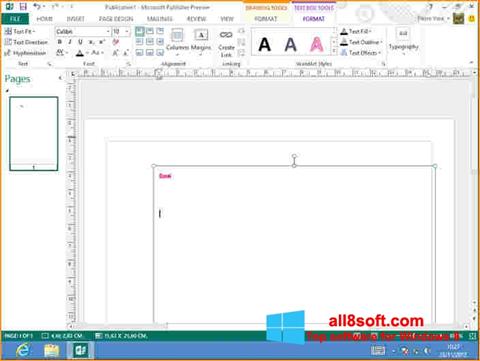 Скріншот Microsoft Publisher для Windows 8