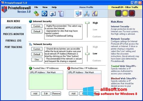 Скріншот Privatefirewall для Windows 8