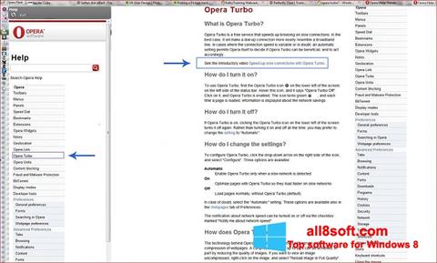 Скріншот Opera Turbo для Windows 8