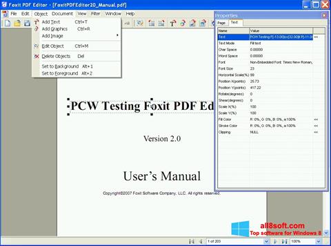Скріншот Foxit PDF Editor для Windows 8