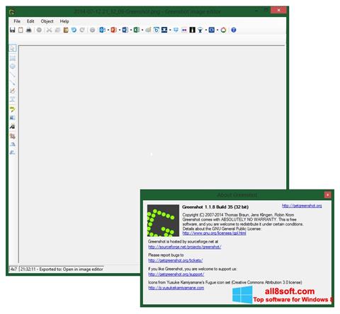 Скріншот Greenshot для Windows 8
