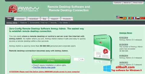Скріншот Ammyy Admin для Windows 8